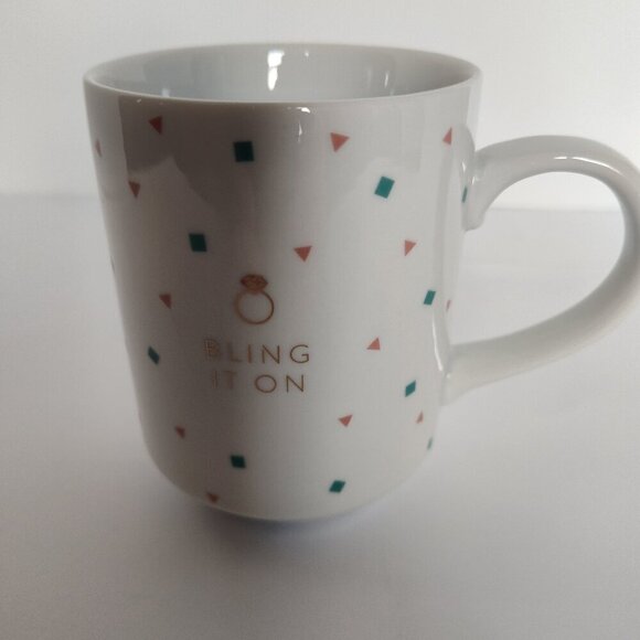 Other - White Bling It On Engagement Mug